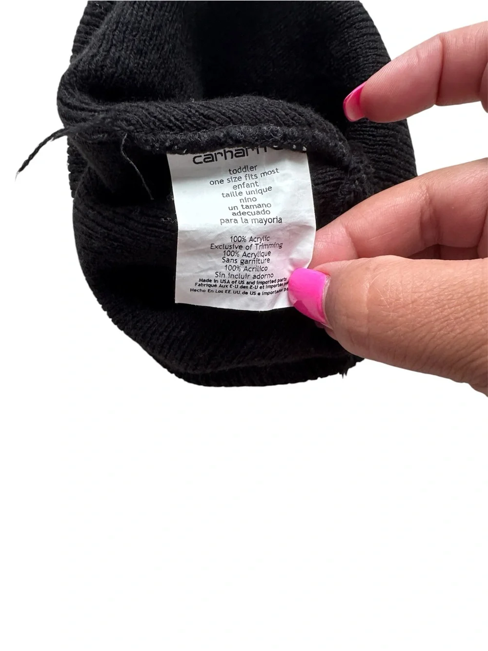 Carhartt Toddler Black Knit Cuffed Beanie